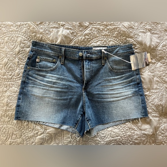 NWT AG Hailey Cut Off Ex Boyfriend Denim Shorts Medium Washed Blue Size 31 - Picture 7 of 15